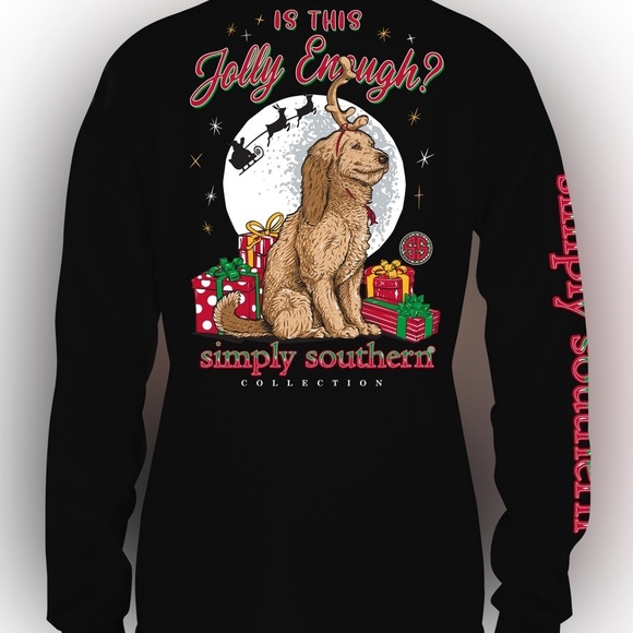 Simply Southern Other - SIMPLY SOUTHERN JOLLY DOG HOLIDAY LONG SLEEVE T-SHIRT
